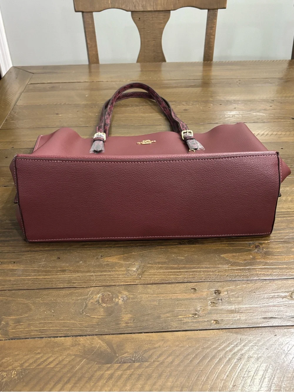 Coach Mollie Tote in Wine Red